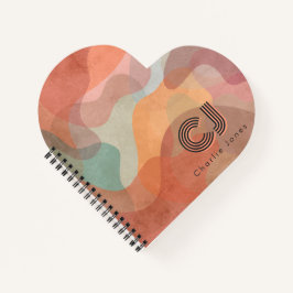 Cuaderno Chic Warm Terracotta Monograma Personalizado Perso