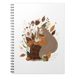 Cuaderno Chica Acogedora de Otoño