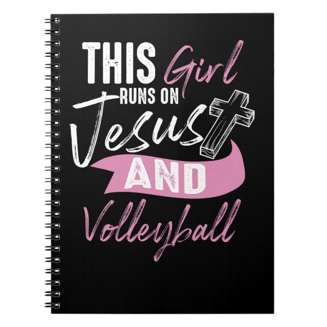 Cuaderno Chica adolescente divertida de voleibol Guay Volle (Frente)