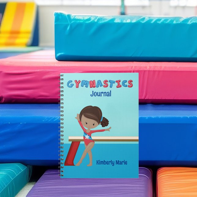Cuaderno Chica afroamericano de gimnasia  cute Personalizad (Subido por el creador)