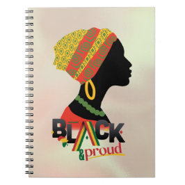 Cuaderno Chica afroamericano negro y orgulloso