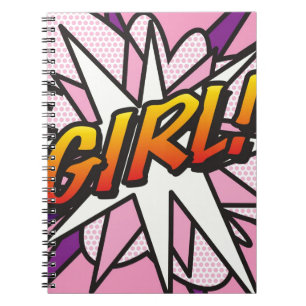 Cuaderno Chica Arte Pop Comic Retro Divertido