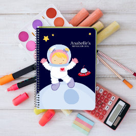Cuaderno Chica astronauta niño personalizado