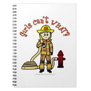 Cuaderno Chica bombero rubio