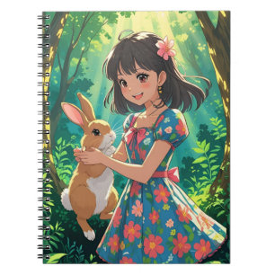 Cuaderno Chica bonito con su conejito