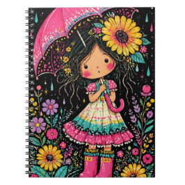 Cuaderno Chica Caprichosa con Arte Nocturno Floral de Parag