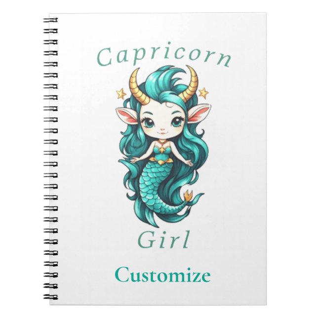 Cuaderno Chica Capricornio Sirena Thunder_Cove (Frente)