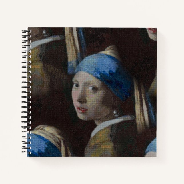 Cuaderno Chica clásico con una torre de perla, réplica de c (Anverso)