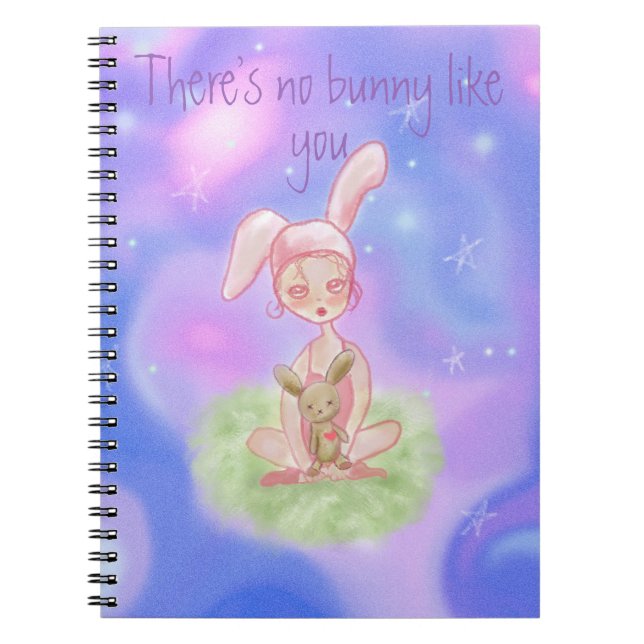 Cuaderno Chica Con Bunny Rosa (Frente)