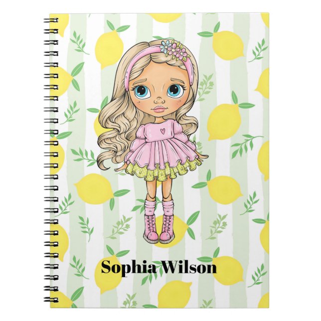 Cuaderno Chica con limones Preppy Back-To-Schoo (Frente)