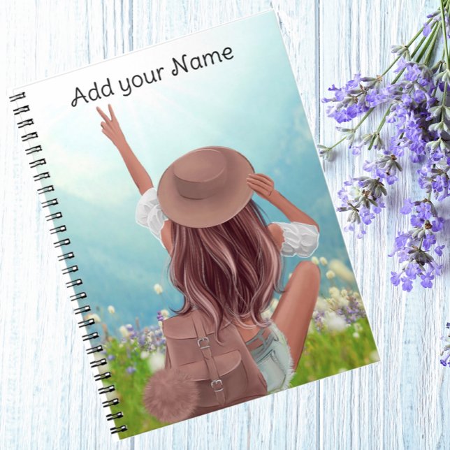 Cuaderno Chica con mochila de viaje Vacaciones (Subido por el creador)