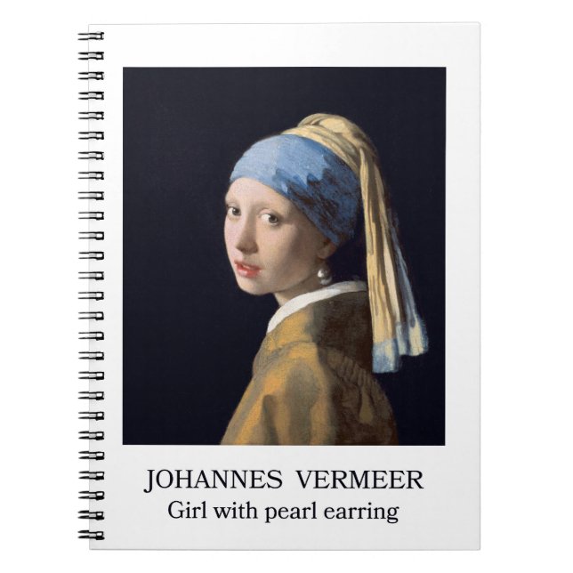 Cuaderno Chica con perlas de 1665 Johannes Vermeer (Frente)