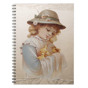 Cuaderno Chica con pollos para bebés