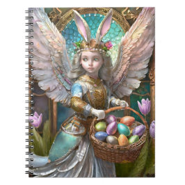 Cuaderno Chica Con Vestido De Ángel Conejito De Pascua