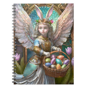 Cuaderno Chica Con Vestido De Ángel Conejito De Pascua