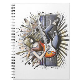 Cuaderno Chica con vibraciones musicales