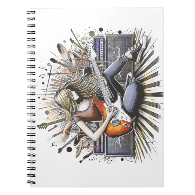 Cuaderno Chica con vibraciones musicales (Frente)