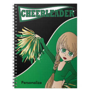 Cuaderno Chica Cute Cheerader   Nombre DIY   Bloc de notas 
