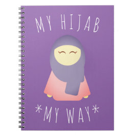CUADERNO CHICA CUTE CON REGALO ISLÁMICO DE NOTA HIJAB