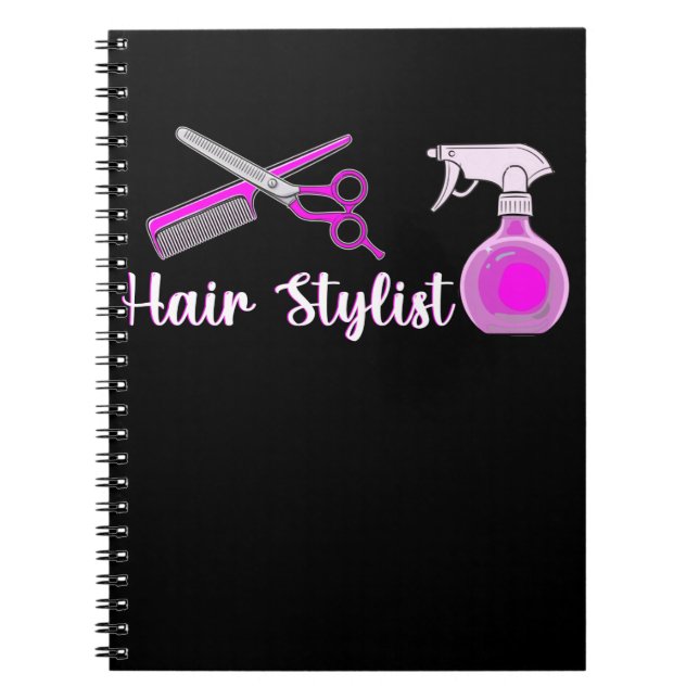 Cuaderno Chica Cute Hair Stylist Scissors Hairdresser (Frente)