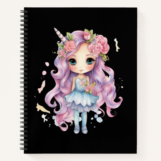 Cuaderno Chica Cute unicorn (Anverso)