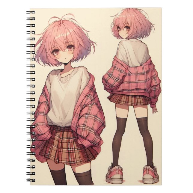 Cuaderno Chica de anime escolar (Frente)