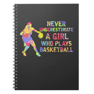 Cuaderno Chica de baloncesto atleta colorido