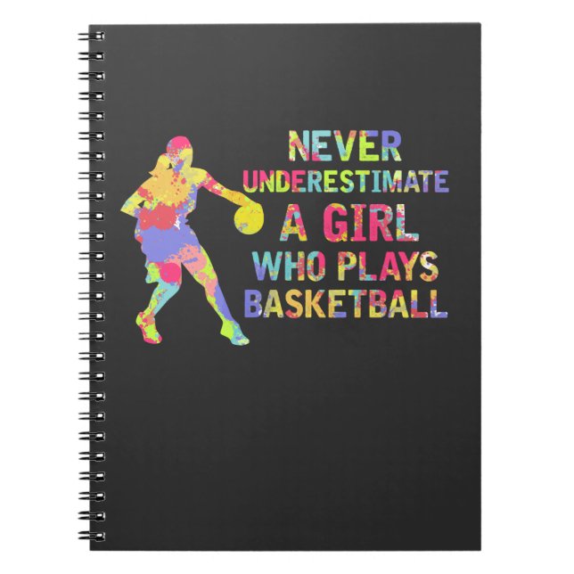 Cuaderno Chica de baloncesto Colorful Athlete (Frente)