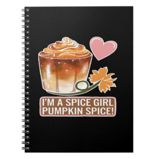 Cuaderno Chica de calabaza  otoño Pegatina latte
