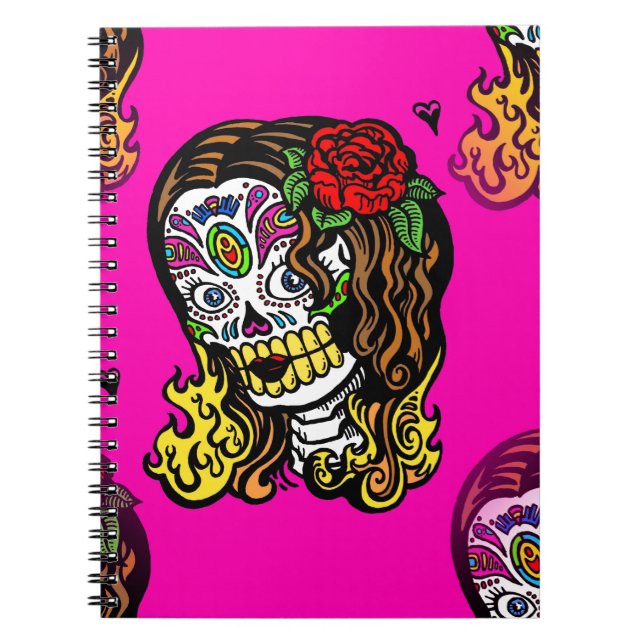 Cuaderno chica de cráneo de azúcar (Frente)