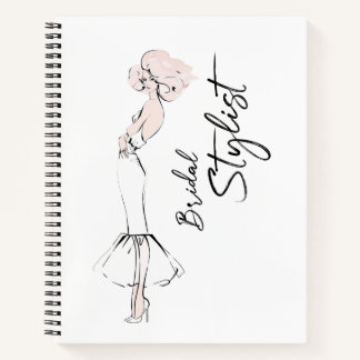 Cuaderno Chica de Estilo Bridal con vestido boda