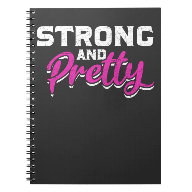 Cuaderno Chica de fitness Halterofilia Hembra Gimnasio (Frente)