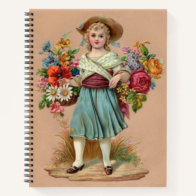 Cuaderno Chica de flores de Victoria (Anverso)
