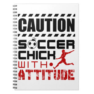 Cuaderno Chica de fútbol con Chicas divertidos de jugador a