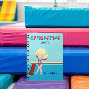 Cuaderno Chica de Gimnasia Linda Rubia Personalizada Gimnas