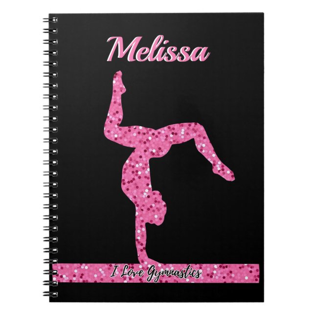 Cuaderno Chica de Gimnasia Rosa Viga de equilibrio de deste (Frente)