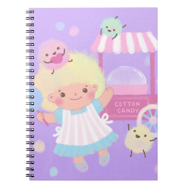 Cuaderno Chica de golosinas con suaves monstruos fluffy (Frente)