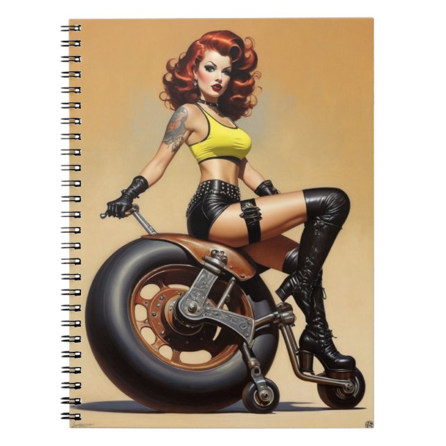 Cuaderno Chica de Gothic Roller Derby (Frente)