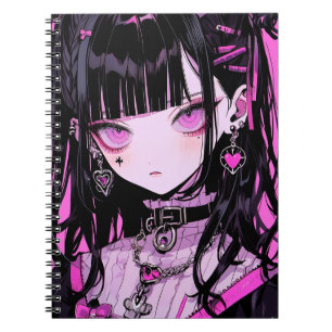 Cuaderno Chica de Gótico Cute Anime
