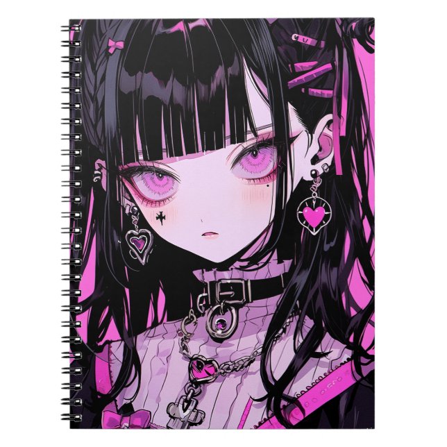 Cuaderno Chica de Gótico Cute Anime (Frente)