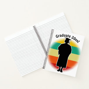 Cuaderno Chica de Graduado de Graduación Retro