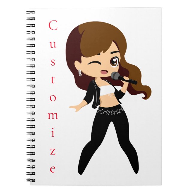 Cuaderno Chica de Guay canta Karaoke Thunder_Cove (Frente)