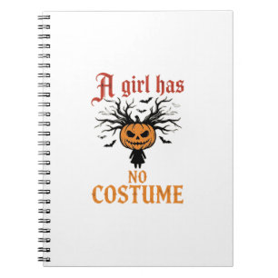 Cuaderno Chica de Halloween No Tiene Disfraz de Calabaza