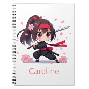 Cuaderno Chica de la floración guerrera de ninja