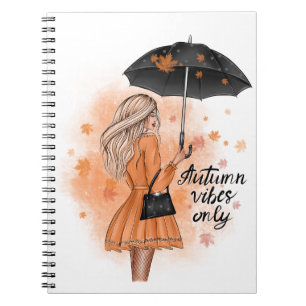 Cuaderno Chica de la moda de otoño sólo para los vibradores