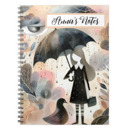 Cuaderno Chica de la naturaleza del bloc de notas de nombre