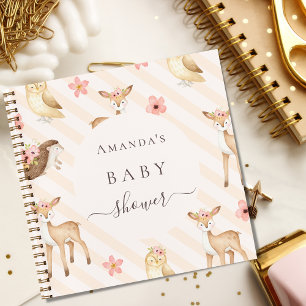 Cuaderno Chica de leñadores de bebés con duchas de bebé