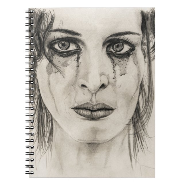 Cuaderno Chica de llanto - Dibujo en lápiz (Frente)