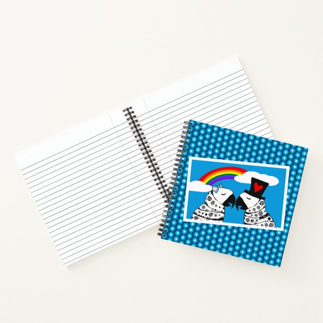 Cuaderno Chica de loro transgénero con novio (Interior)