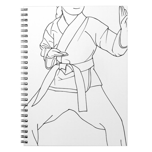 Cuaderno Chica de los artes marciales (Frente)